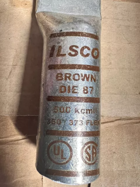 ILSCO (CLND-500-12-134)(LOT OF 6 Per Box ) 500 MCM Copper Compression Lug 2 Hole 2