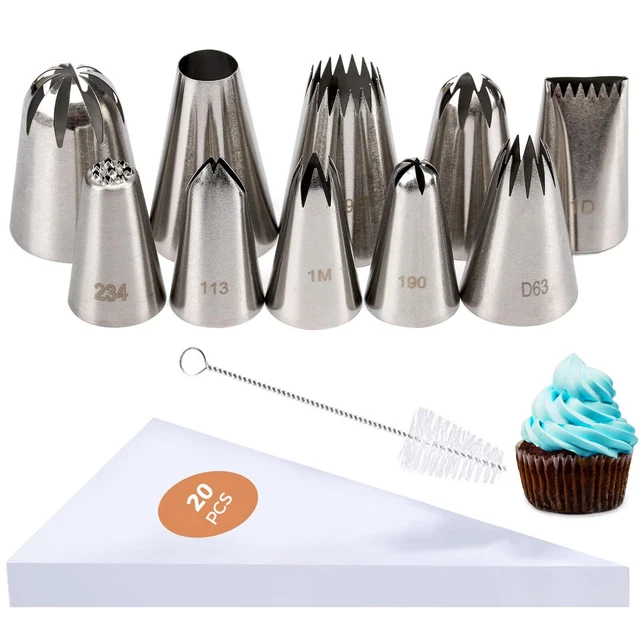 Poche A Douille Lot De 34 Poches à Douille Avec Douilles - En Silicone Poche à Douille Réutilisable