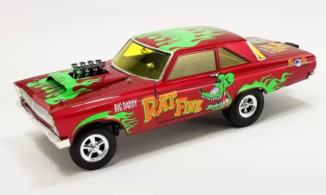 1/18  1965 Plymouth AWB (Altered Wheel Base) "Big Daddy Rat Fink" Red Metallic w