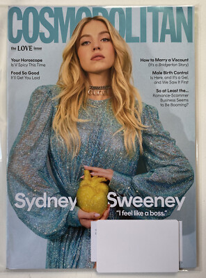 COSMOPOLITAN MAGAZINE - Sydney Sweeney, Feb 2022, Like New Condition