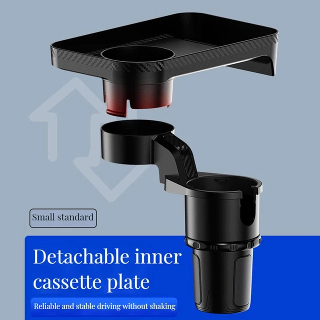 Car Cup Holder W/Attachable Tray 360° Swivel Food Eating Trays Table Expander US