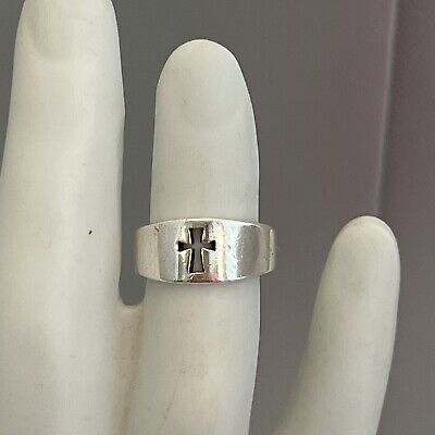 JAMES AVERY Sterling Silver Crosslet Cross Cutout Ring Size 6