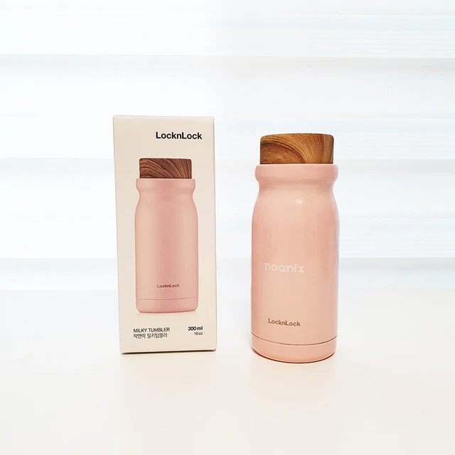 LocknLock 300ml 10oz Milky Tumbler Stainless Steel Double Wall Vacuum Hot Cold