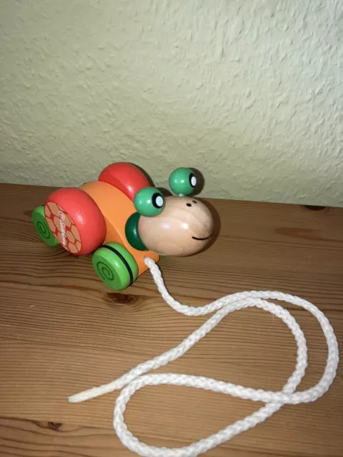 Eichhorn Nachziehtier Nachziehspielzeug Schildkröte Holz Holzspielzeug