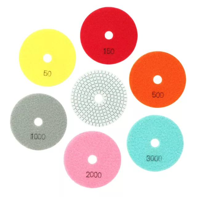 7Pcs Marble Resin Polishing Pad Soft Grinding Disc For Stone Ceramics Glass GFL