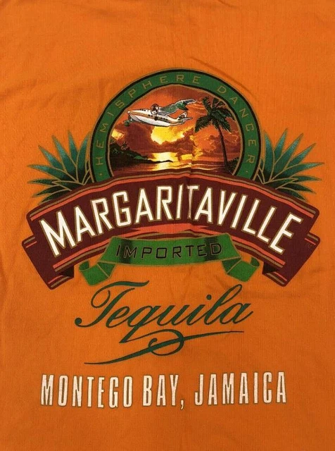 VINTAGE JIMMY BUFFETT MARGARITAVILLE SALT Shirt Orange Unisex S-2345XL
