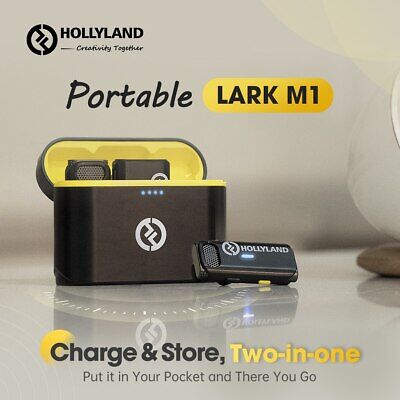 Hollyland Lark M1 Wireless Lavalier Microphone Condensador Mic w/ Charging Case