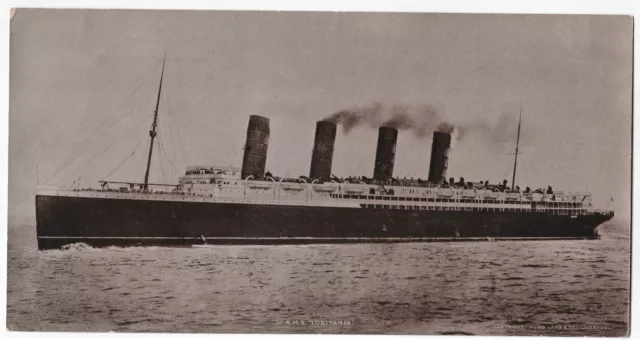 Lusitania  Lang's Giant Card -Oversized Postcard -  - Real Photo RPPC 1907 RARE 2