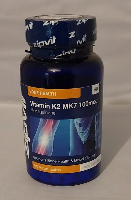 VITAMIN K2 MK7 200mcg TABLETS | DOUBLE STRENGTH FOR BONES TEETH AND - View #8