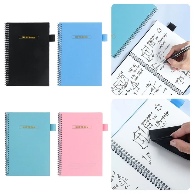 DIARY ERASING CLOTH Blank Notepad Reusable Smart Notebook Planner Book ...