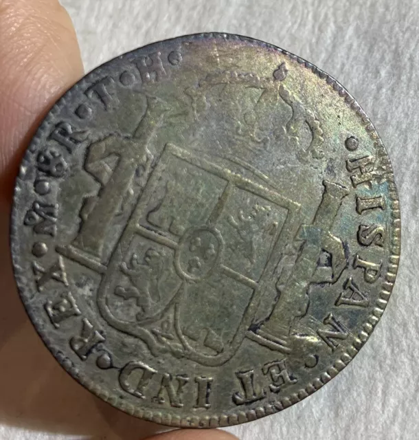 1807 Mexico 8 Reales With Chinese Chopmark, Rare!!!!!