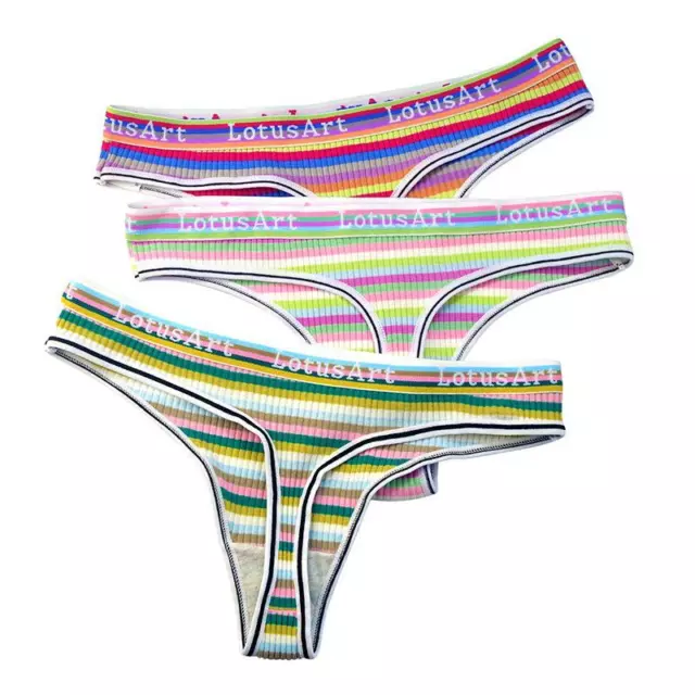 5 PCS/LOT WOMEN'S Colorful Cotton Panties Thongs G-strings