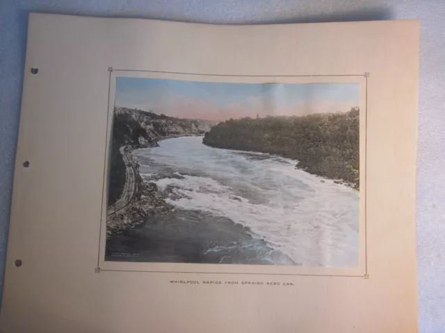 1916 Niagara Falls print Whirlpool Rapids from Spanish Aero Car Albertype litho