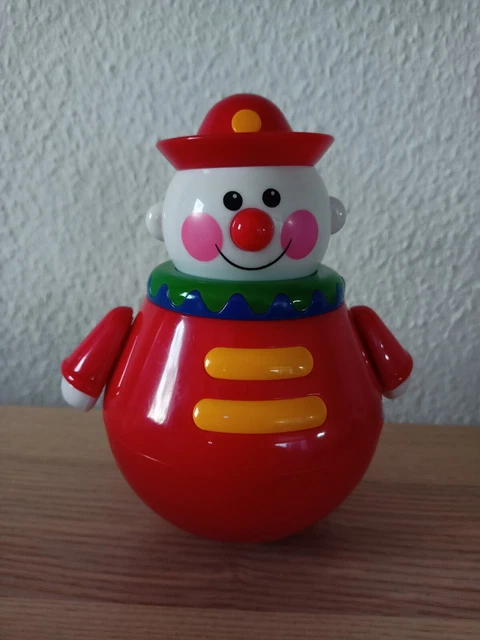 TOLO Roly Poly klimpernder Stehauf-Clown mit beweglichen Armen und Kopf