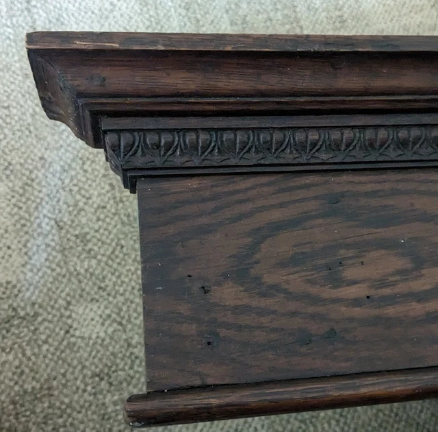 WOW Antique DOOR PEDIMENT Oak Header VICTORIAN Style Crown MoldingTrim Millwork