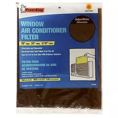Window Air Conditioner Filter, 15x24x.25-In. F1524