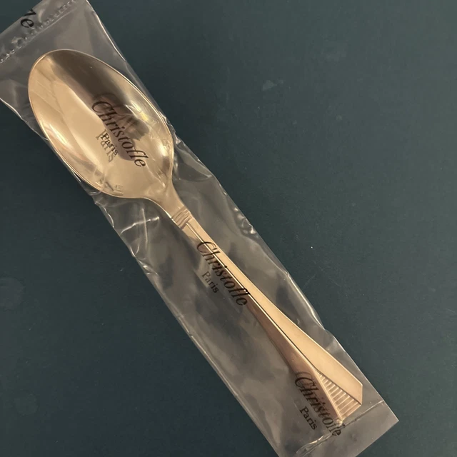 11 Cuillères à soupe CHRISTOFLE modèle ALBI métal argenté 20 cm + boîte