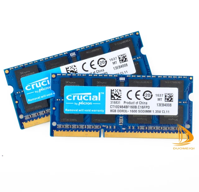 8Gb Pc3L-12800S Ddr3 1600Mhz Laptop Ram 2Rx8 1.35V 204-Pin Cl11 Portable Mémoire Ram Module
