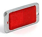 Riflettore Posteriore Rettangolare Rosso - 33,8 X 87,5 Mm, Per Moto E Scooter - Foto 2