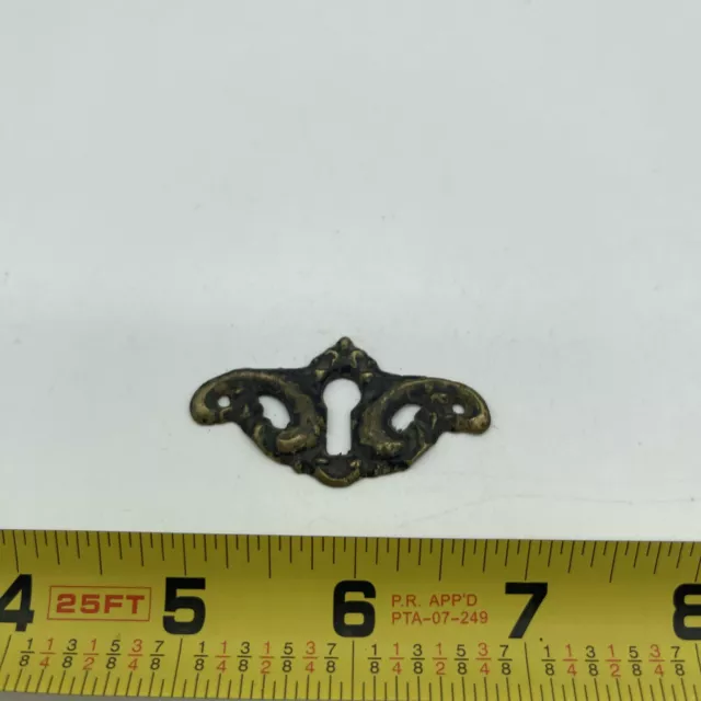 Antique Cast Brass Escutcheon Key Hole Furniture Restoration