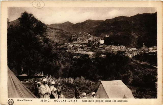 CPA AK MOULAY-IDRISS A diffa in olive trees MOROC (720345)