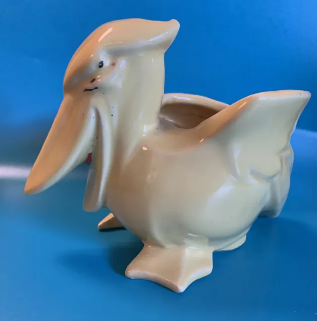 Vintage Nelson McCoy Yellow Pelican Planter pottery