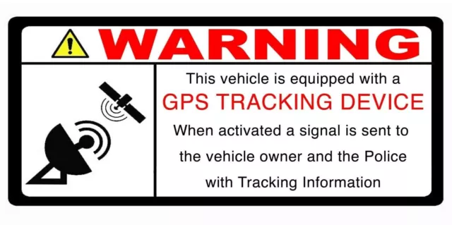 10 x GPS TRACKING Security decal stickers Car Motorbike Scooter Motorcycle 80mm