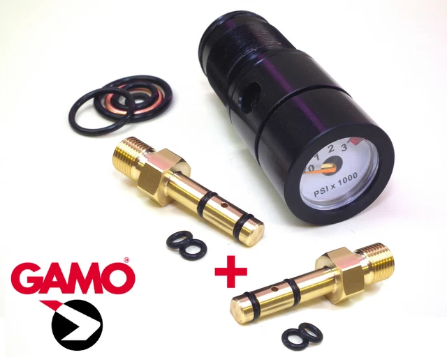 GAMO AIR RIFLE QuickFill with Pressure Gauge + Spares Probe & Seals. £