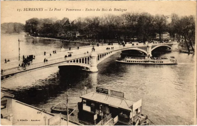 CPA SURESNES Le Pont - Panorama - Entree du Bois de Boulogne (1322642)