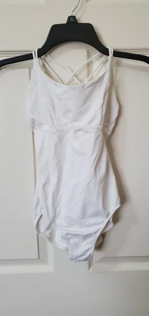 So Danca White Strappy Size Adult Small Dance Ballet Leotard