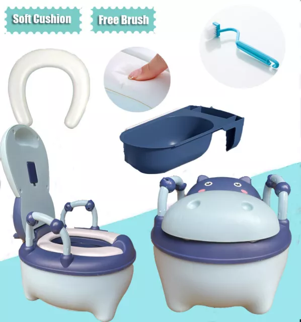 Safety Kids Baby Toilet Training Children Toddler Potty Trainer Seat Chair AU 3