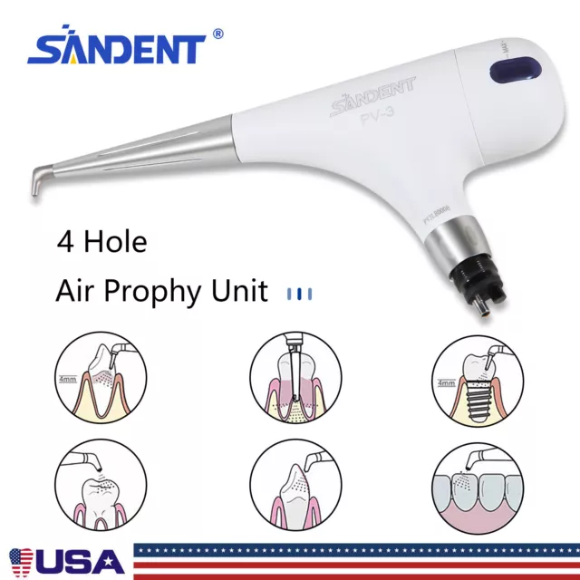 Dental 4 Hole Air Prophy Flow Teeth Polishing Polisher Handpiece Hygiene PV3 hot