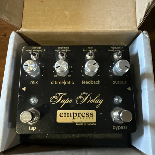 Empress Tape Delay Guitar Pedal with True Bypass Trails Analog Dry Tap Tempo