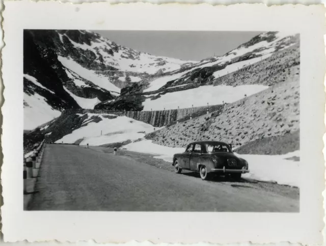Photo Ancienne - Vintage Snapshot - Voiture Automobile Montagne - Car Mountain