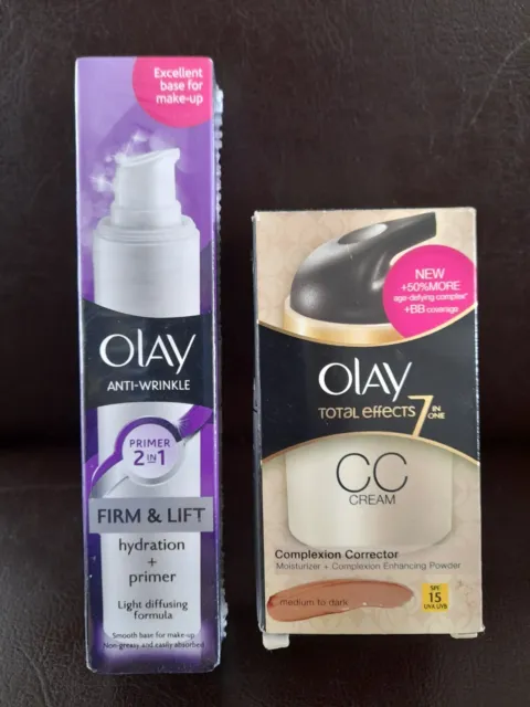 lots x 2 creams Olay : anti-wrinkle firm and lift + CC cream