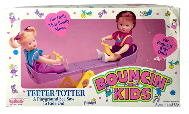 Vintage 1989 Galoob Bouncin' Kids Teeter Totter, PLayground See-Saw Ride, NEW