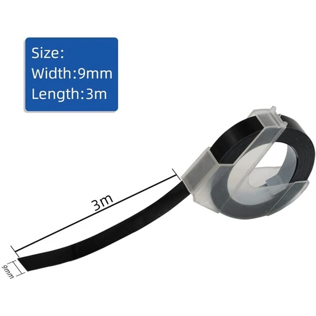 6 Pcs Label Tape Compatible with Dymo Embossing Label Tape for Dymo Label M R8F1 2