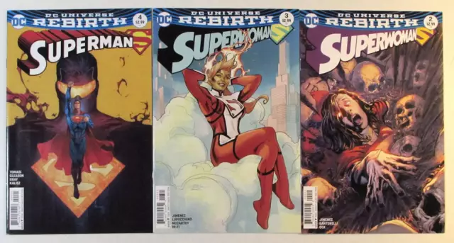 Mixed Lot of 3 #Superwoman 2,3,Superman 4 DC Comics (2016) 1st Print Comic Books