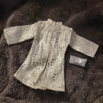 Vintage Silver Lame  Peggy Ann Barbie Clone Dress & Clutch Hong Kong