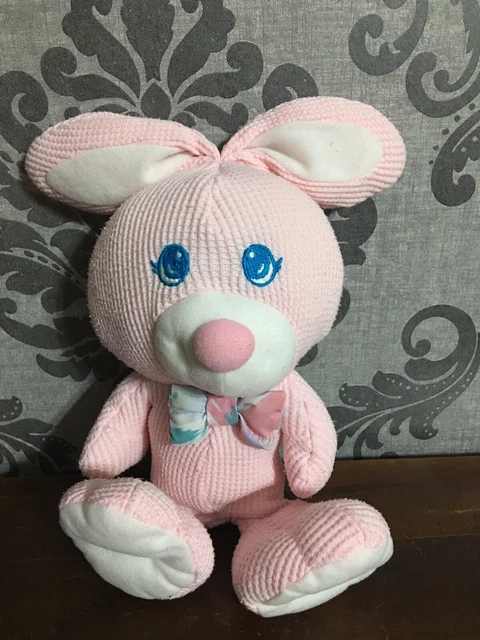 Fisher Price Plush Bunny Rabbit Thermal Waffle Weave Pink Cozies Easter Stuffed