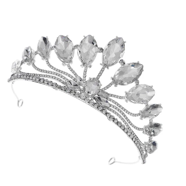 Coronas de pedrería de aleación - decoración novia elegante tocado de corona delicada corona