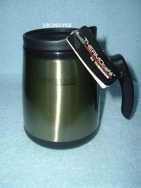 New With Tag 15 Oz. Thermocafe Stainless Steel Insulated Desk Mug By Thermos