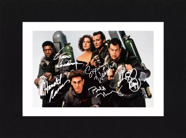 8X6 Mount GHOSTBUSTERS Cast Multi Signed PHOTO Gift Print Ready To Frame