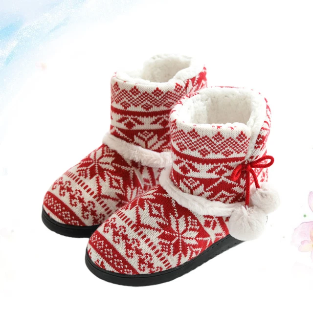 Stivali sfocati donna scarpe da casa foderati in pelliccia di neve donna uomo alto