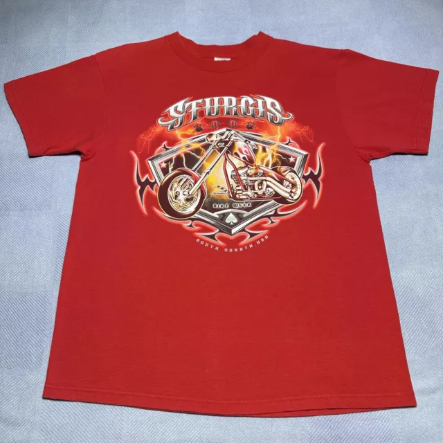 Sturgis 2005 Rally Bike Week Lightning Chopper Motorcycle T-Shirt Size Large