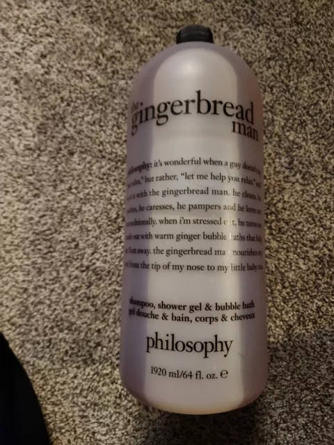Philosophy "The Gingerbread Man" Shampoo, Shower Gel & Bubble Bath 64 fl. oz.