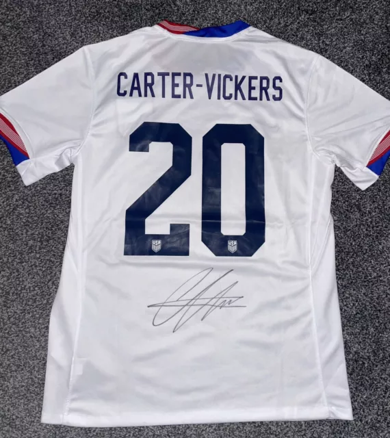 Cameron Carter-Vickers Celtic Hand Signed 2024/25 Usa Home Shirt - With Proof