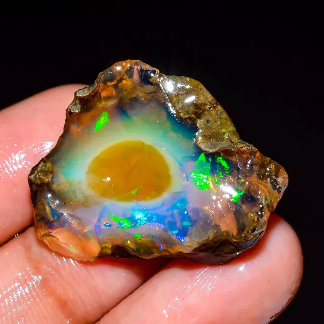 Ethiopian opal rough ,opal rough, natural fire opal raw gemstone 25.5 Ct 29x22mm