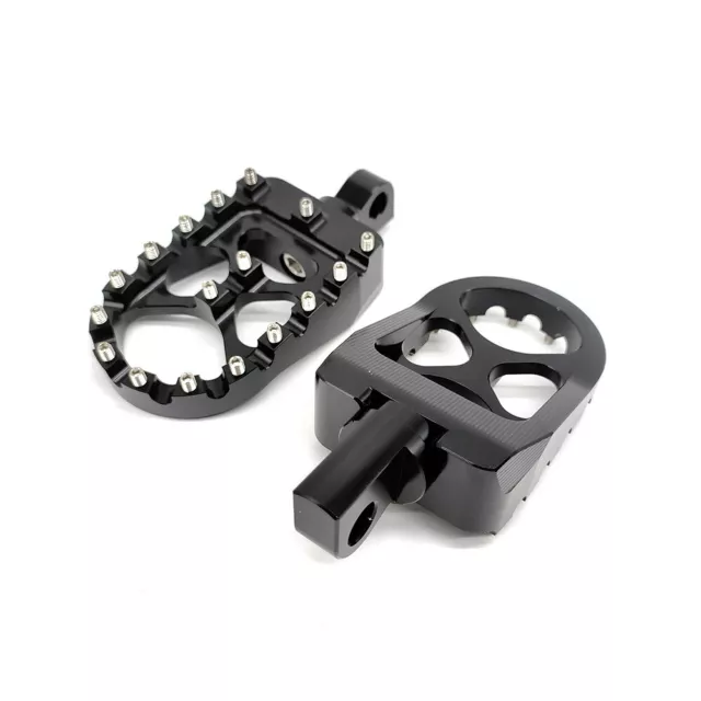 Pair Wide Fat Foot Pegs MX Style Footpegs Fit for Harley Dyna Sportster Bobber