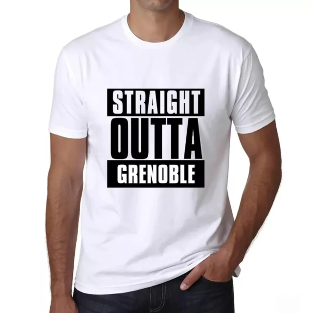 ULTRABASIC Homme Tee-Shirt Tout Droit Sorti De Grenoble Straight Outta Grenoble